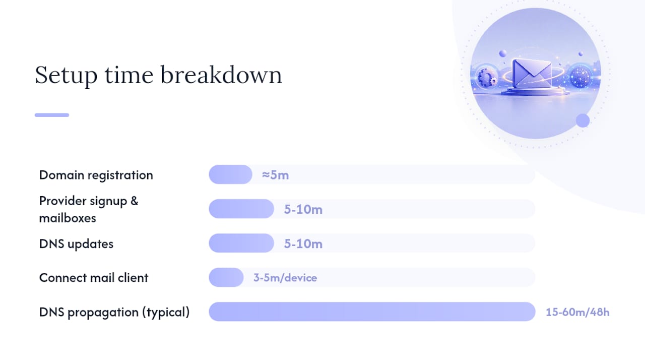 How do you set up business email step by step? — overview diagram