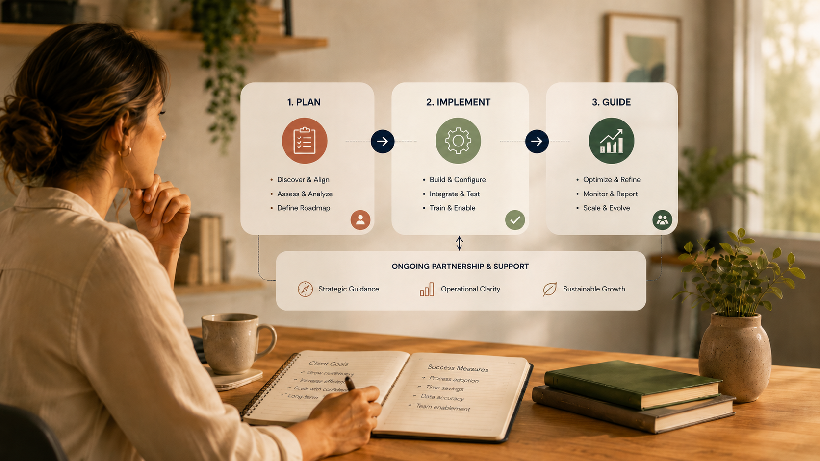 Service systems roadmap showing Audit, Build and Support pathways