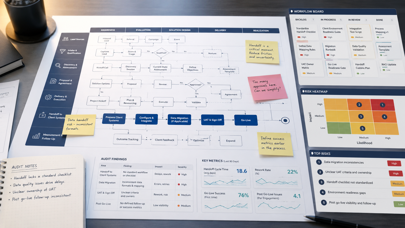 Systems map and findings from a Lead-to-Client Systems Audit