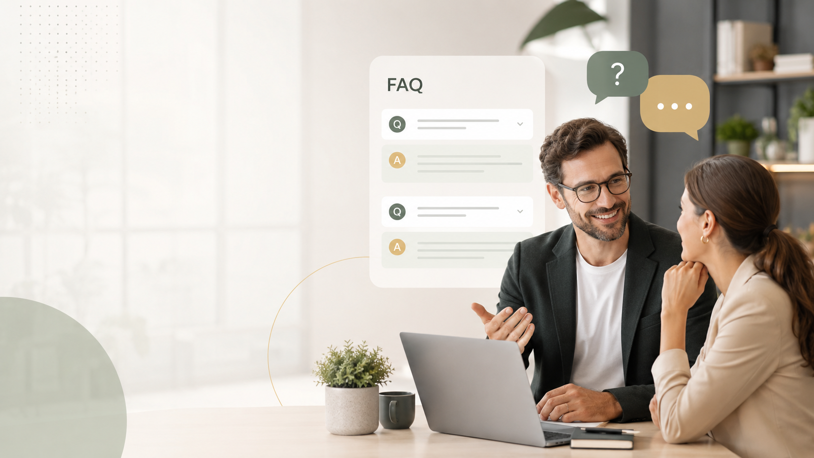 Friendly question-and-answer conversation representing frequently asked questions about OpsClarity