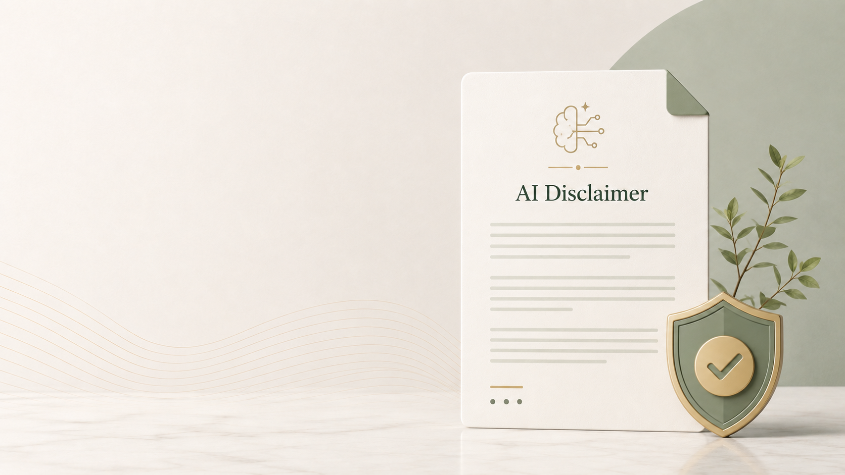 AI Disclaimer and artificial intelligence tools illustration