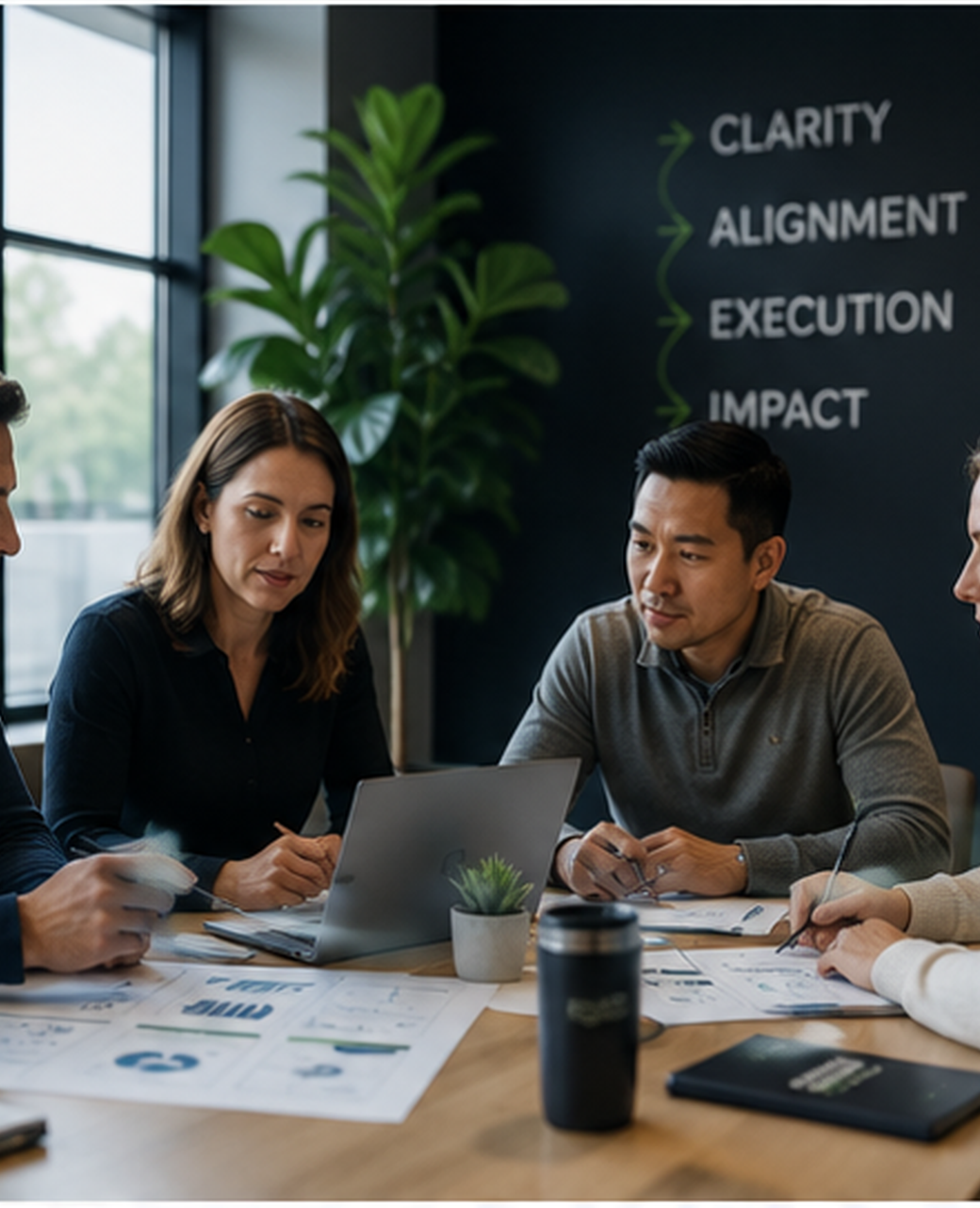 image of a brainstorming session (for a consulting firm)