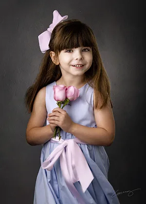Portrait of young girl by Plano photographer Larry Lourcey