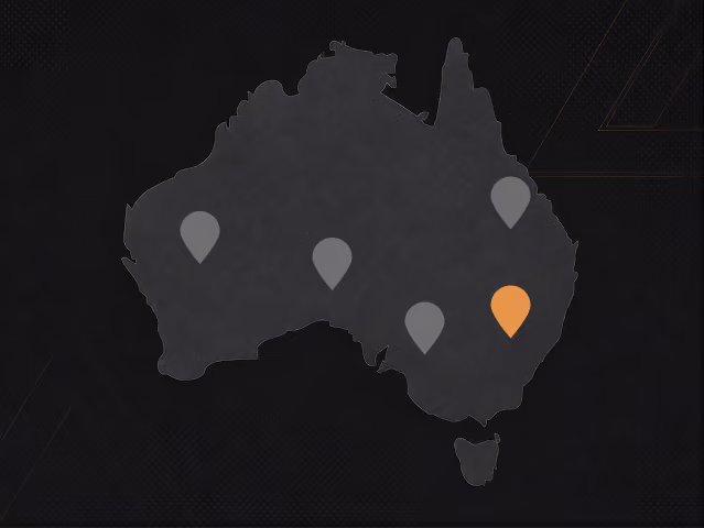 Map highlighting New South Wales, Australia operating location