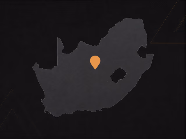 Map highlighting South Africa operating location