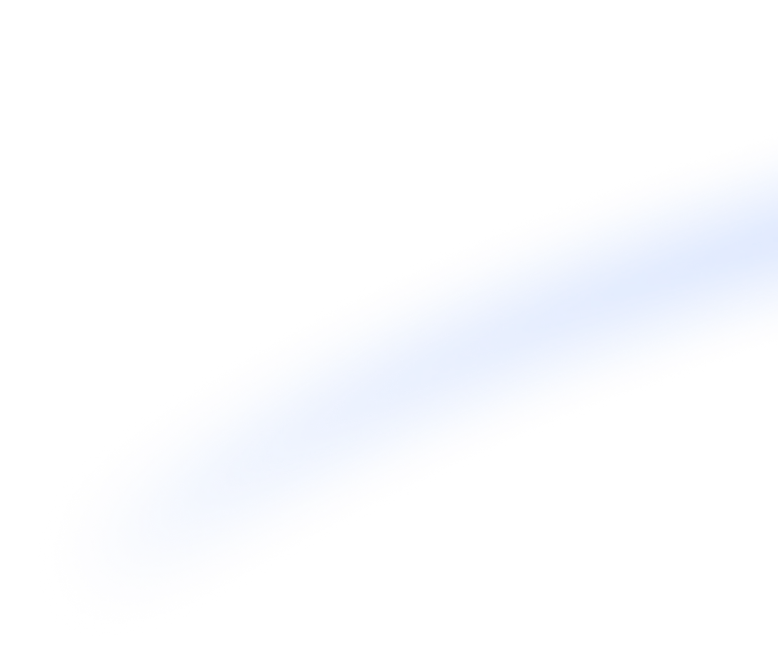 Bright blue light streak with a glowing aura on a black background.