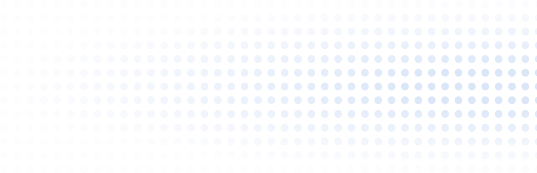 Black grid with blue gradient dots filling the inner squares from left to right.