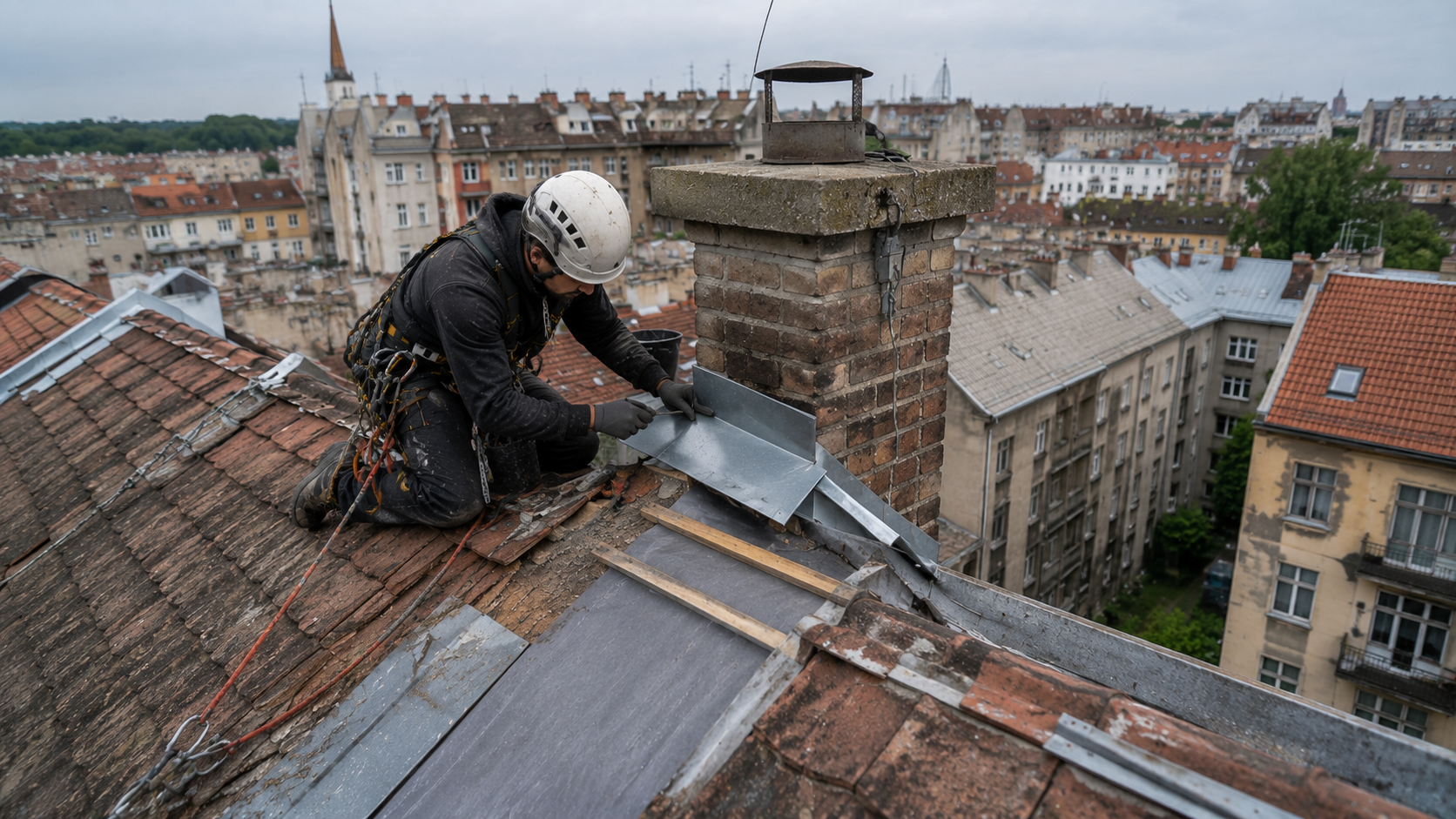image of roof being repaired