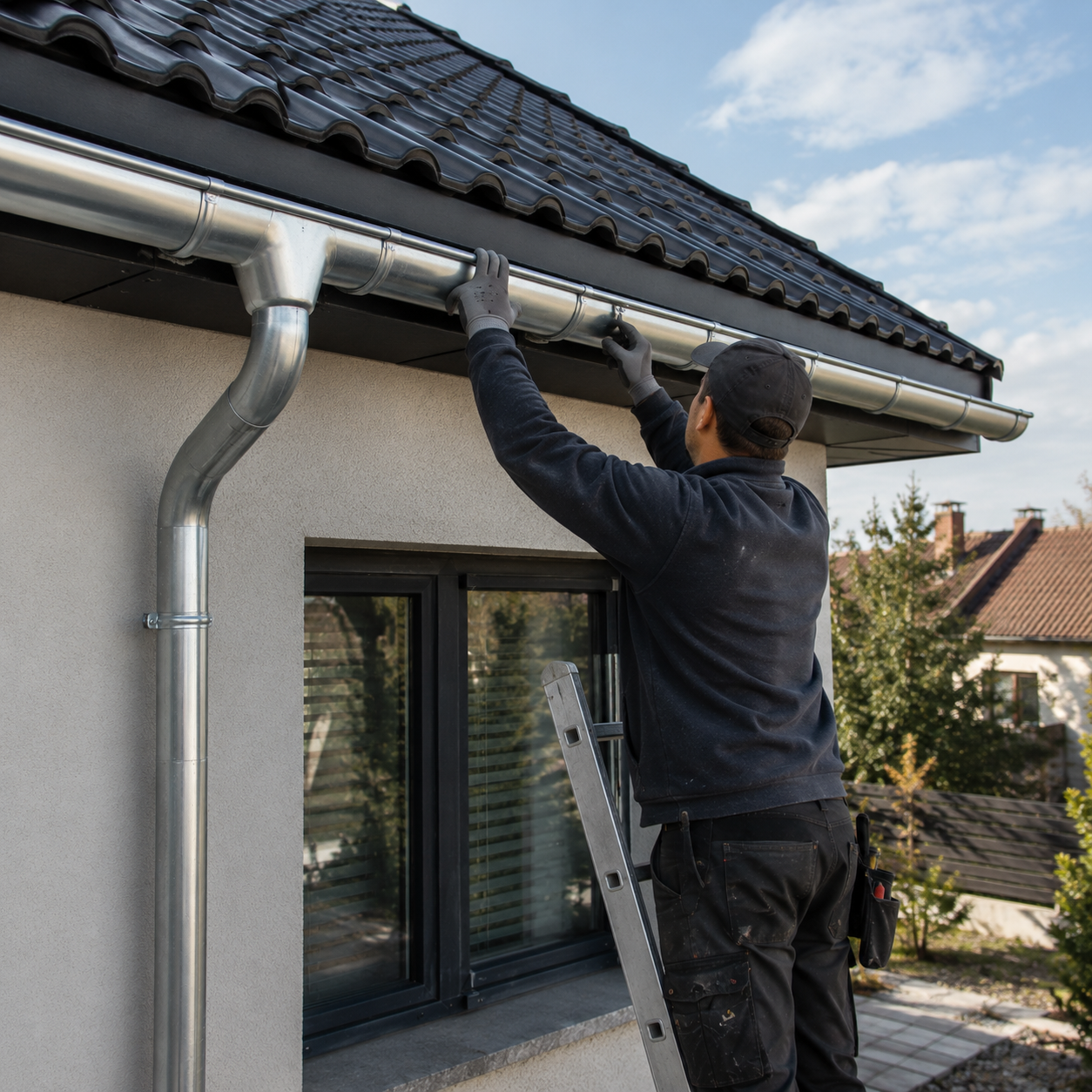 image of roof being repaired