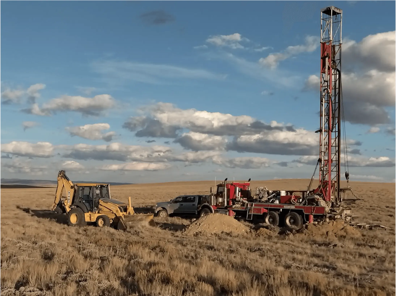Bohrgerät auf einem Strathmore-Projekt in Wyoming