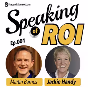 Jackie Handy on the Speaking ROI podcast with Martin Barnes discussing authentic speaking and belonging