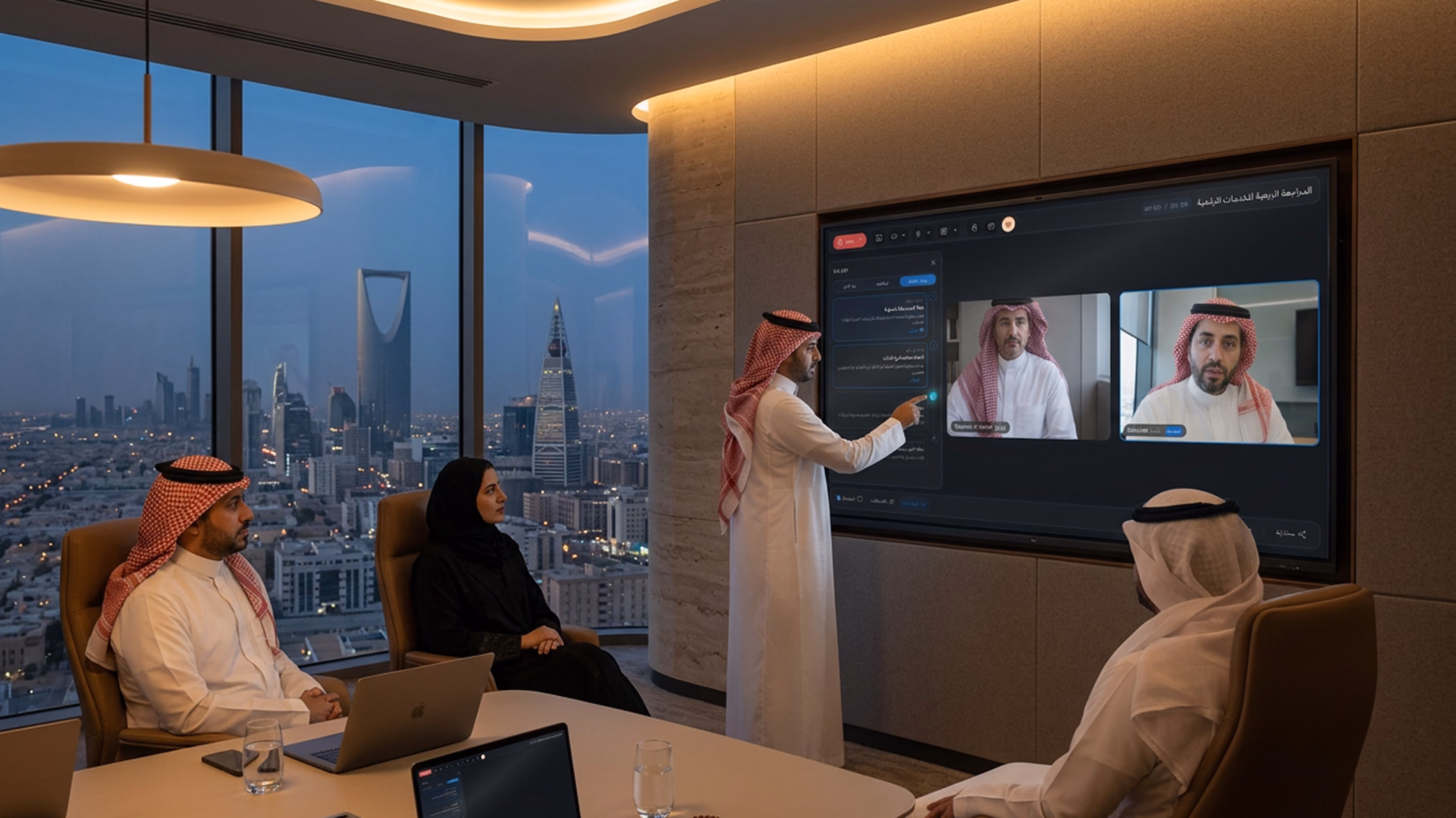 ForMeets running on a meeting room interactive screen