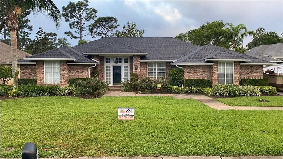 Project view of the architectural shingle roof installation on Caddie Drive in DeBary, Florida