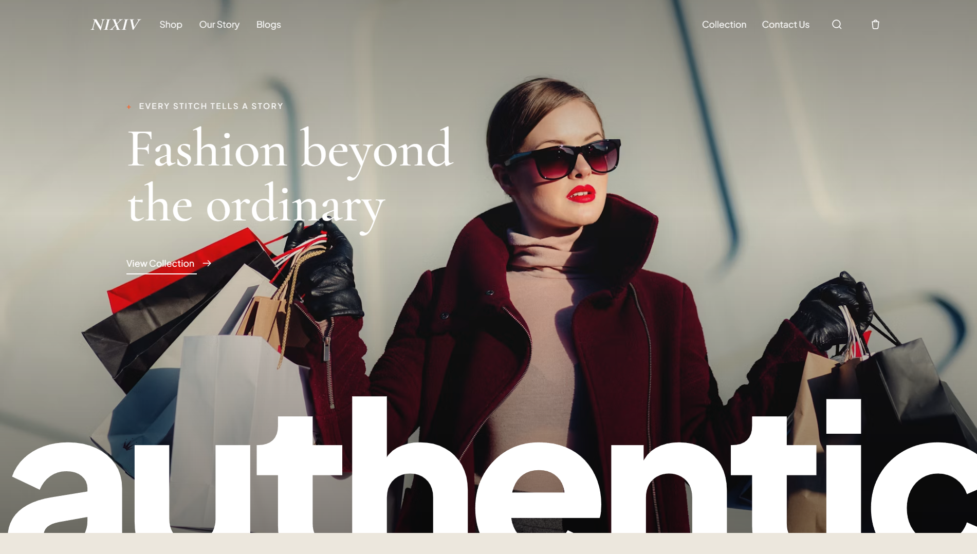 NIXIV clothing brand website