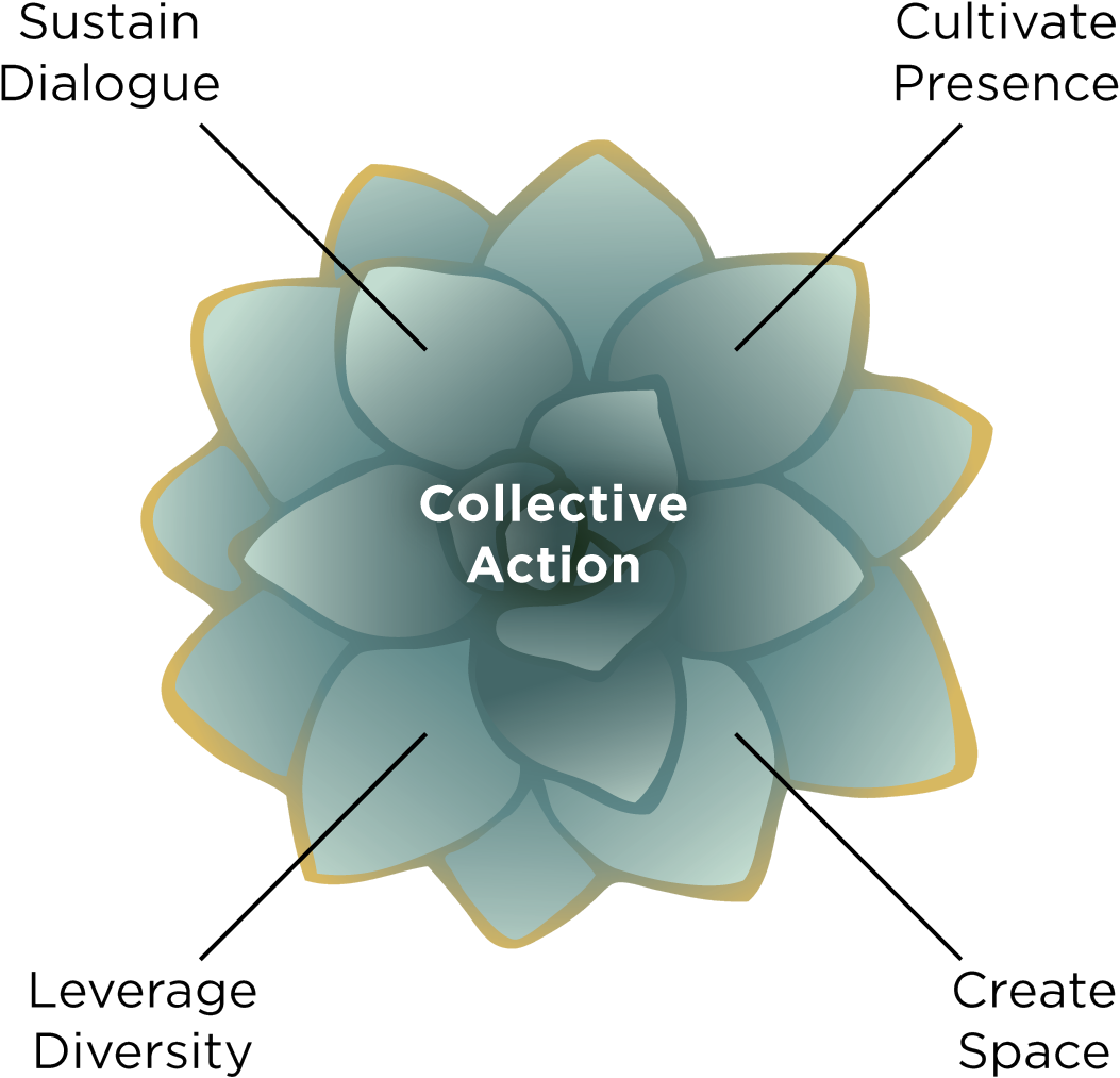 The four practices surrounding collective action