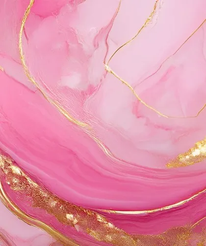 Pink and gold marble accent