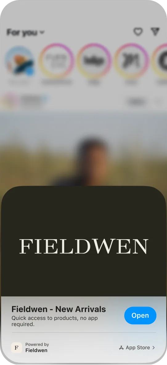 Fieldwen App Clip card - New Arrivals, no app required