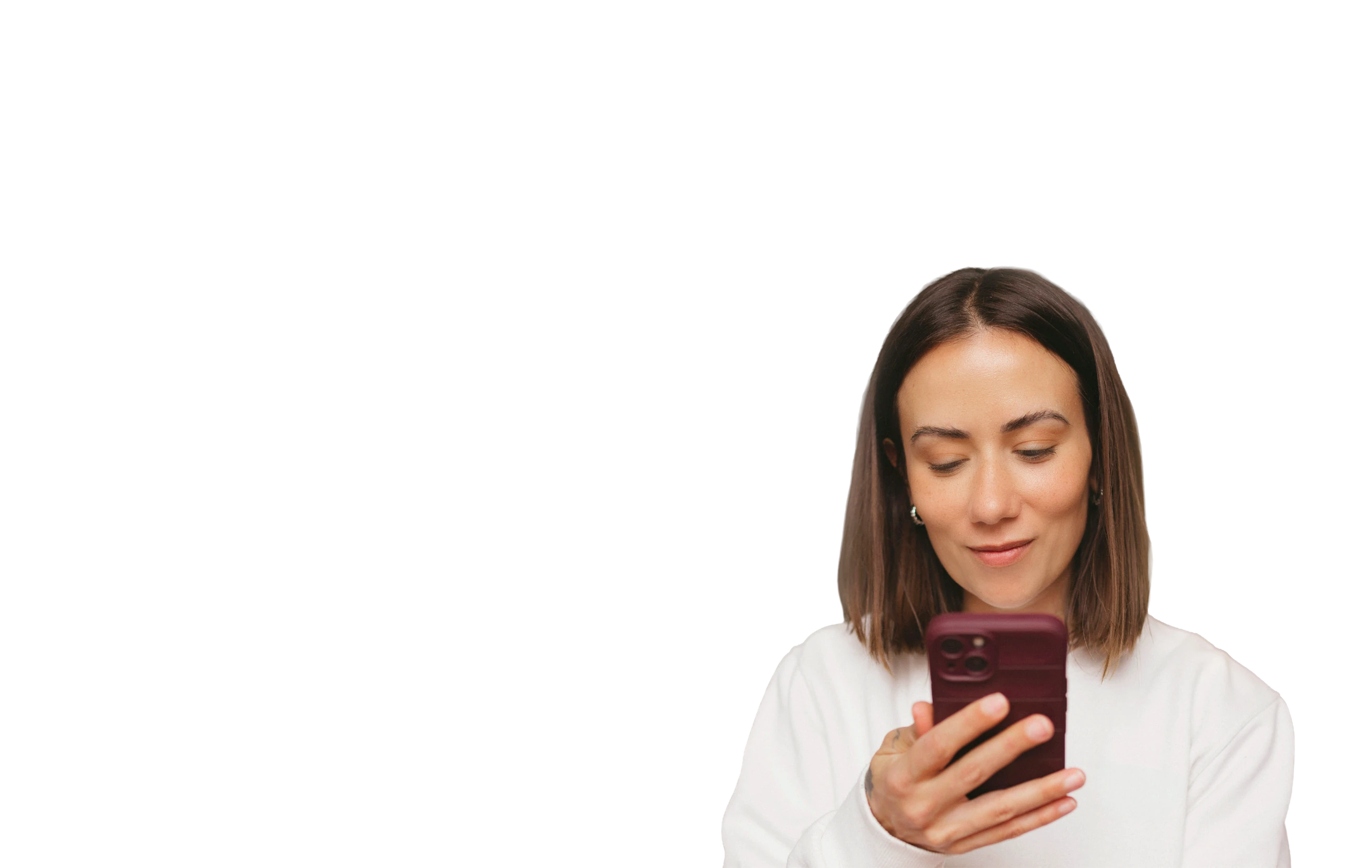 Woman looking at her phone
