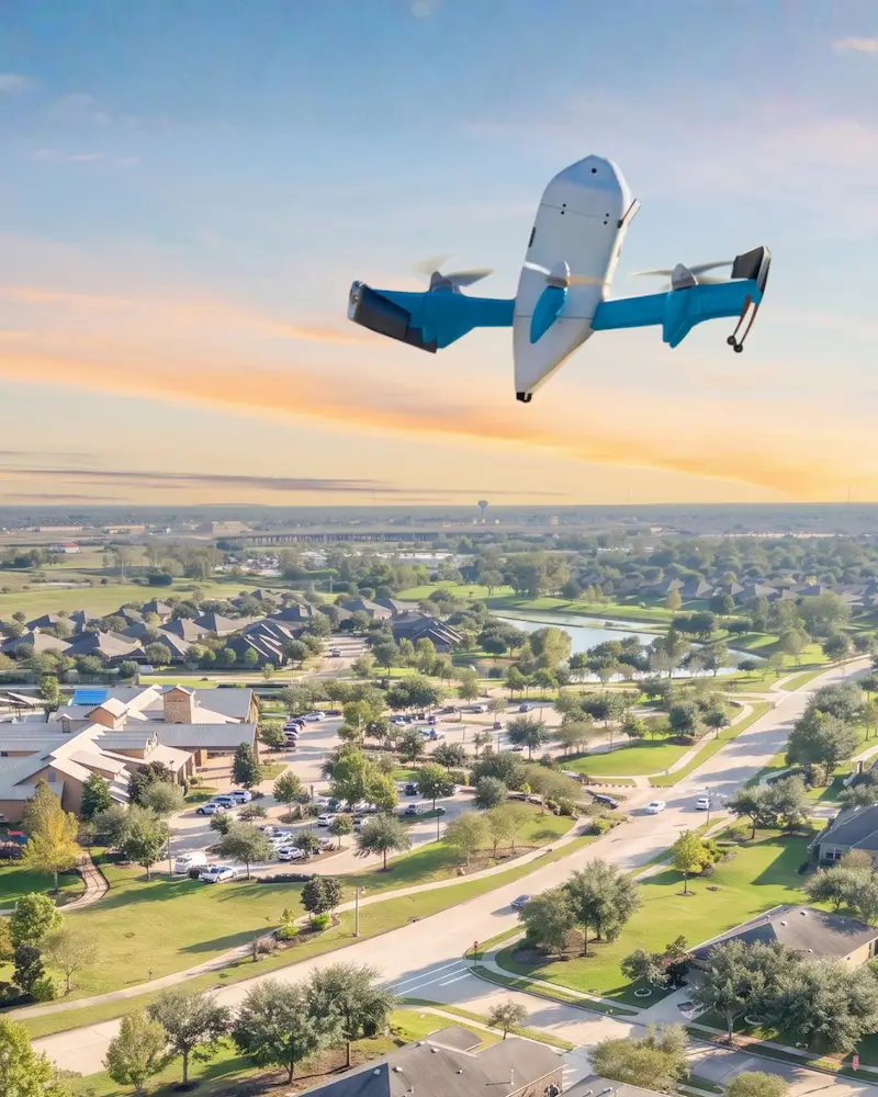 Drone in flight, tracked by the DroneSight receiver network