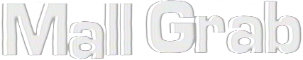 Text reading 'Mall Grab' in a bold, white block font with a 3D shadow effect.