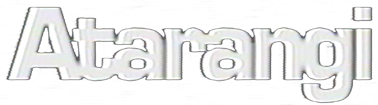 Text displaying the word 'Atarangi' in bold white letters with black shadows.