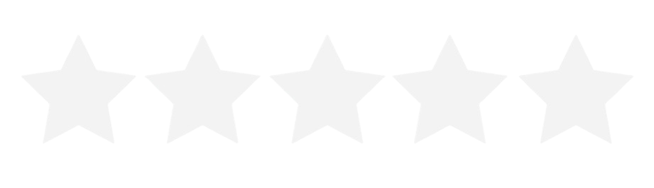 Cinq étoiles blanches alignées horizontalement sur fond noir.