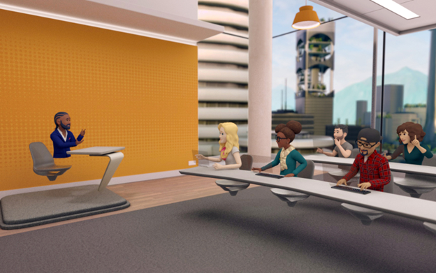Oculus Workrooms demo image.