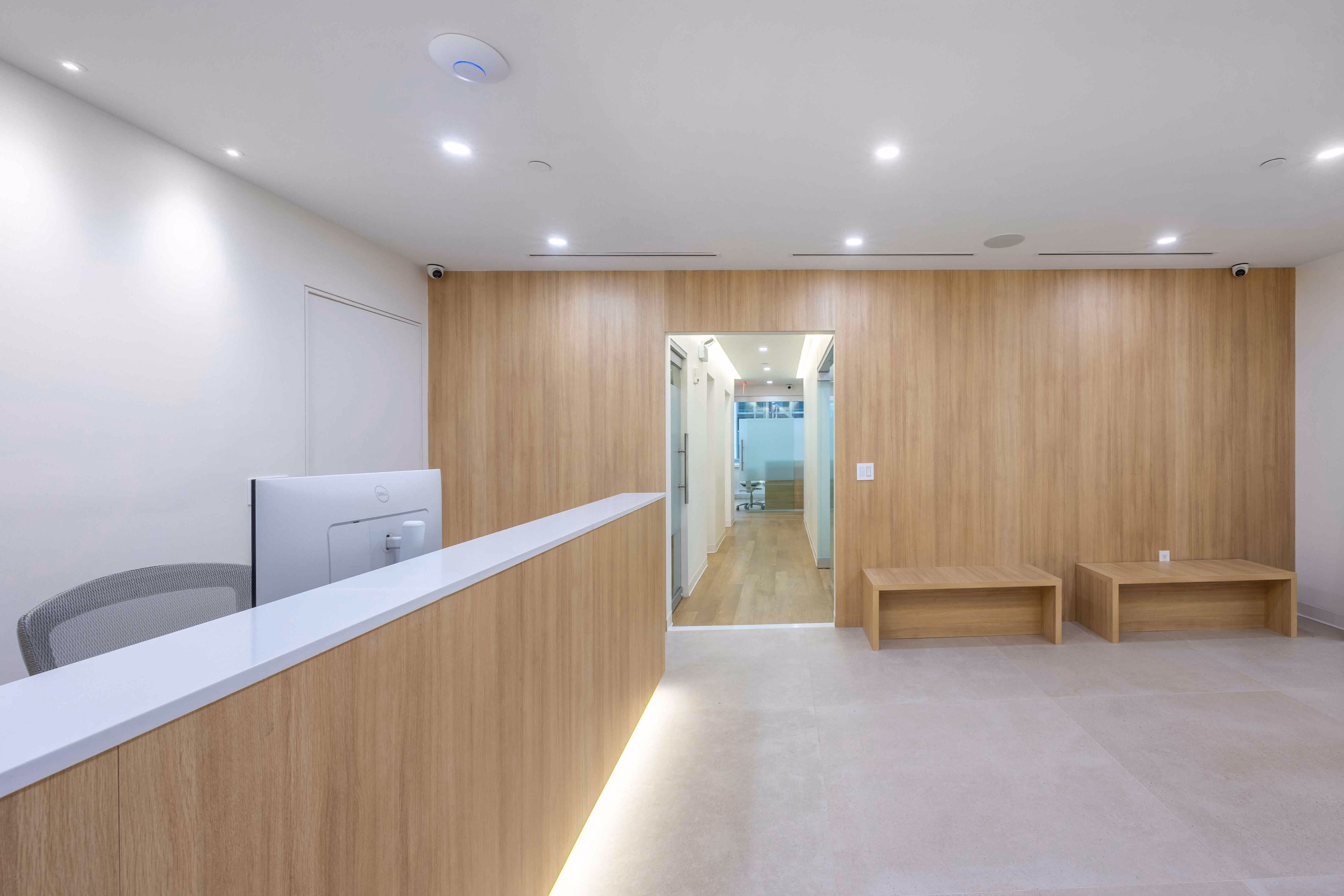 Interior of Yoon Orthodontics' office at 575 Madison Avenue, New York.