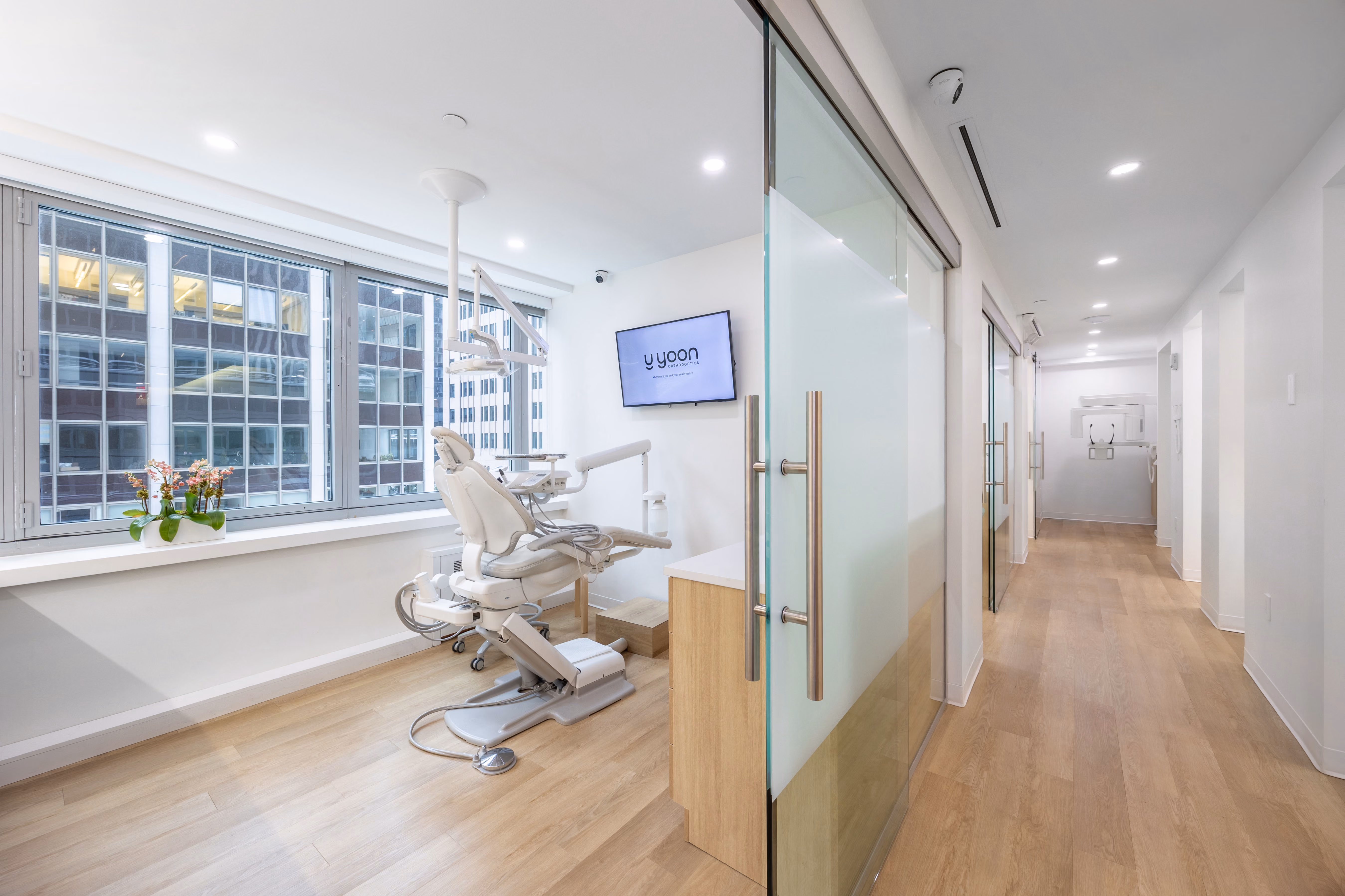 Interior of Yoon Orthodontics' office at 575 Madison Avenue, New York.