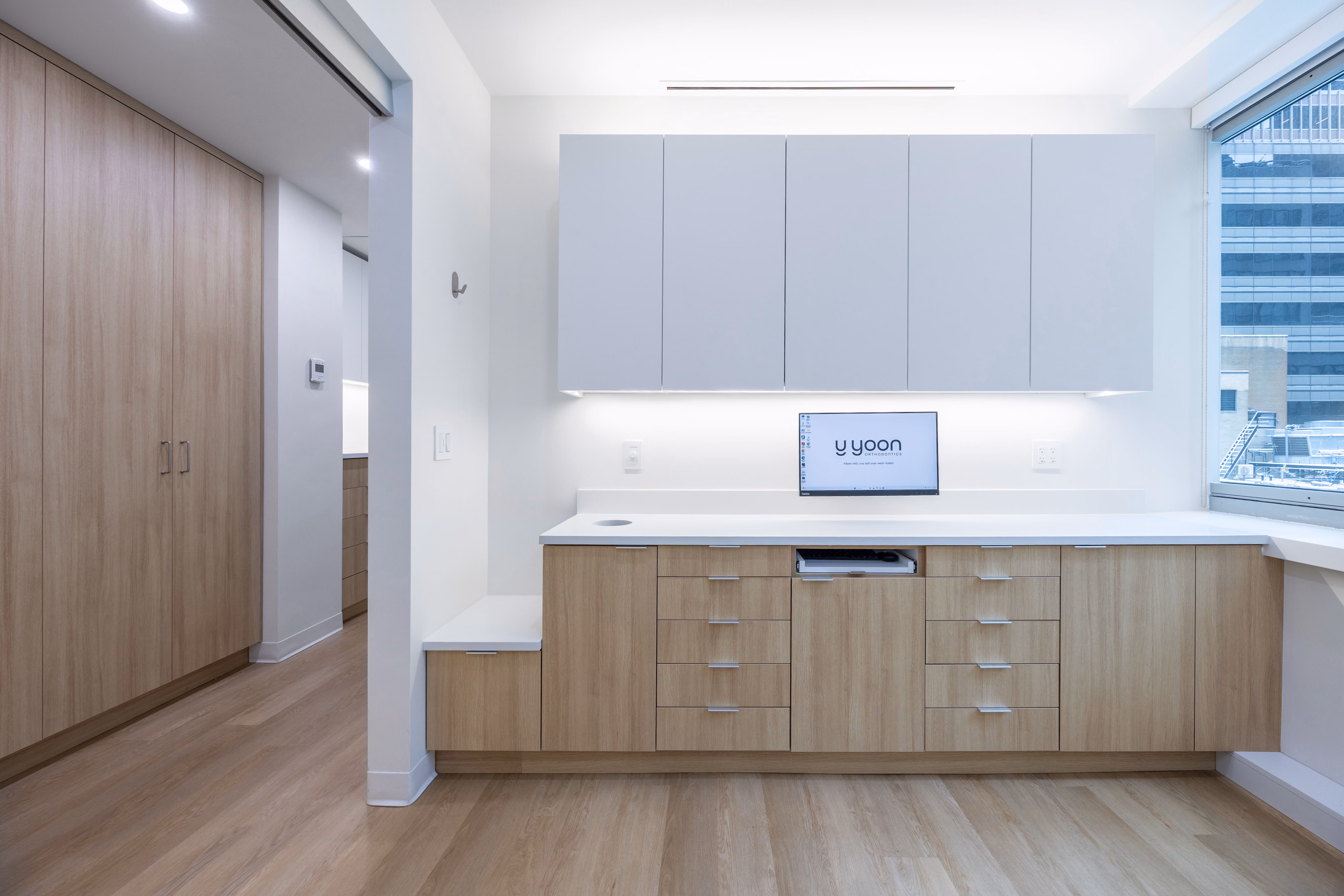Interior of Yoon Orthodontics' office at 575 Madison Avenue, New York.
