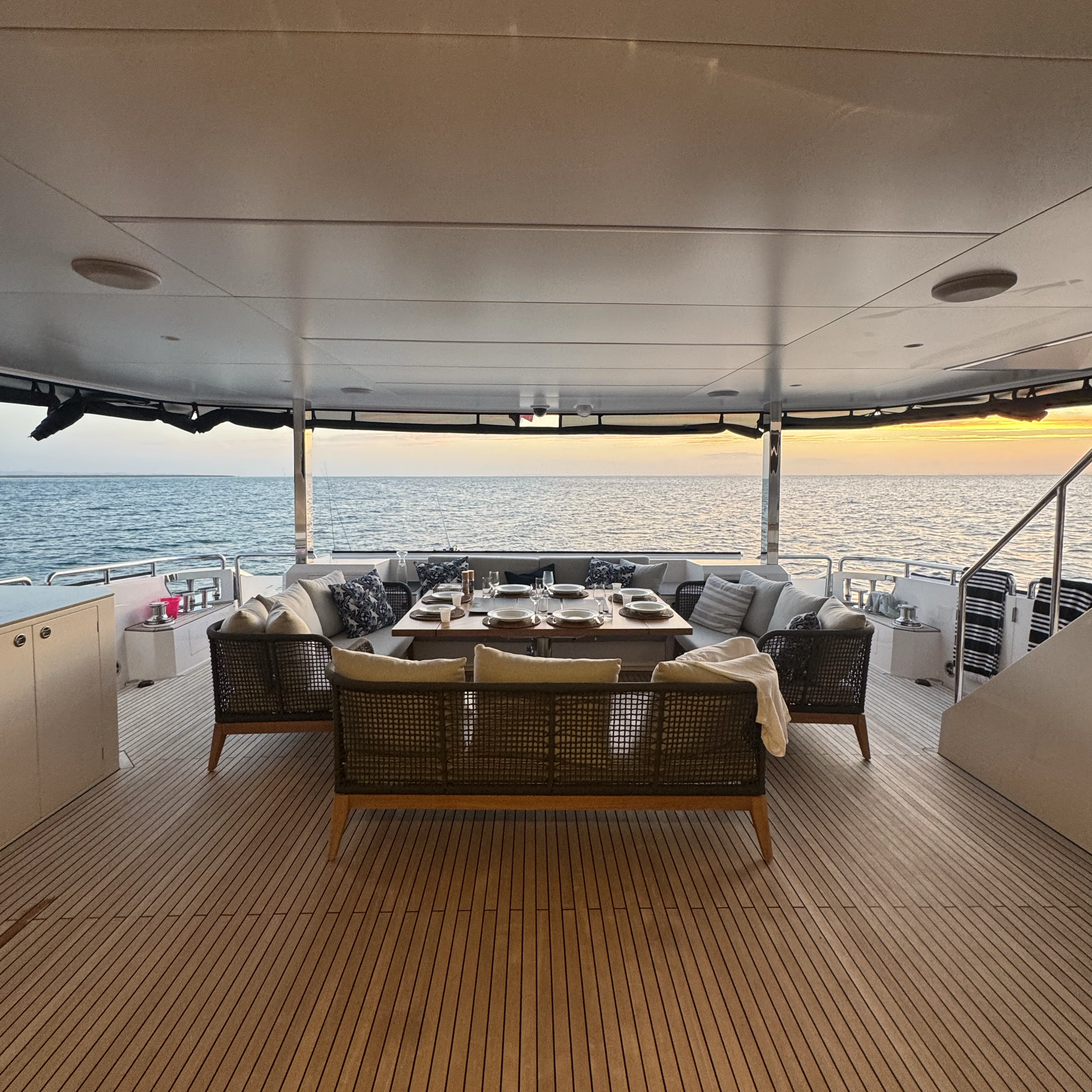 ACYM team working on a superyacht