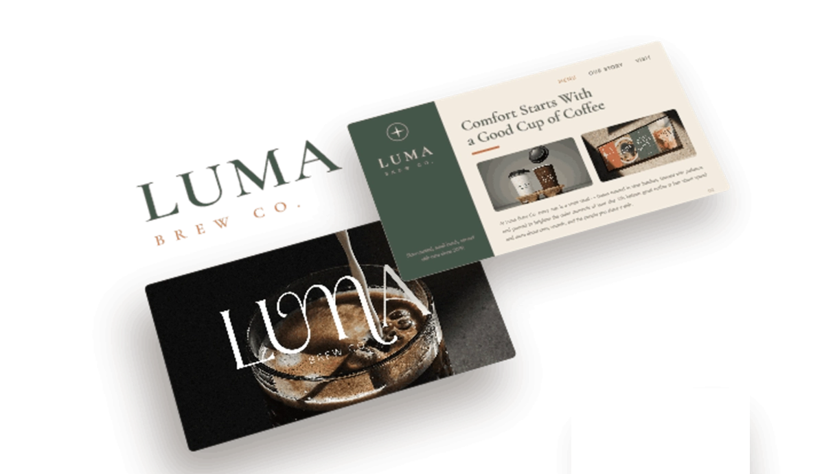 Slidesignus portfolio on coffee brand