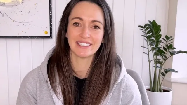 Katie smiling at camera
