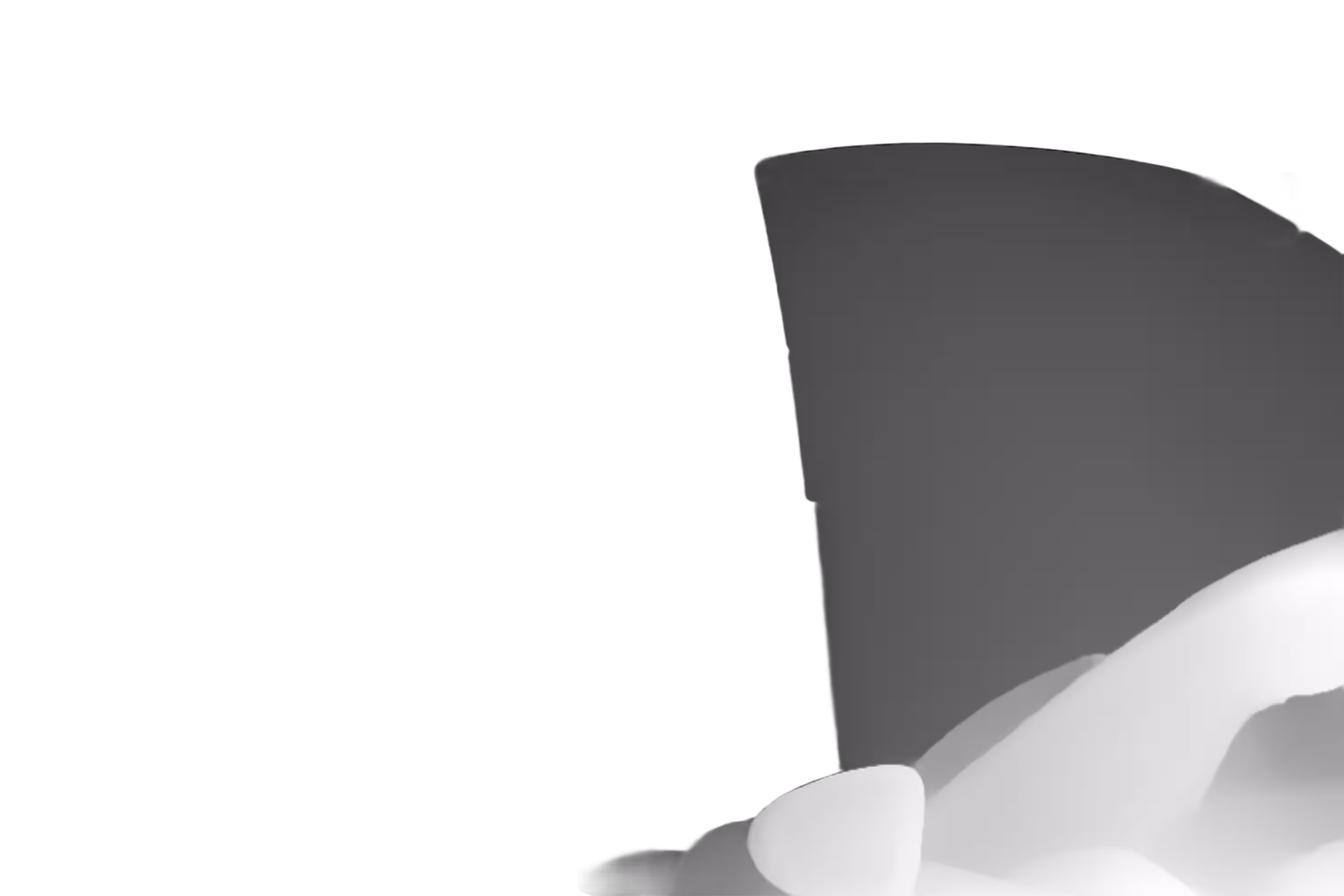 Grayscale depth map showing different depths with lighter areas closer and darker areas farther.