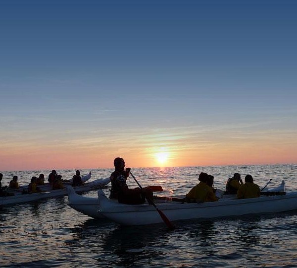 coucher du soleil dans la baie de Saint-Jean-de-Luz