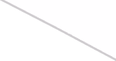 White right angle corner piece with beveled edges on two adjoining sides forming a triangle shape.