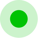 Bright green circular pattern with multiple smaller green dots arranged concentrically, forming a mandala-like design on a green background.