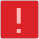 Red square icon with a white exclamation mark in the center indicating an error or warning.