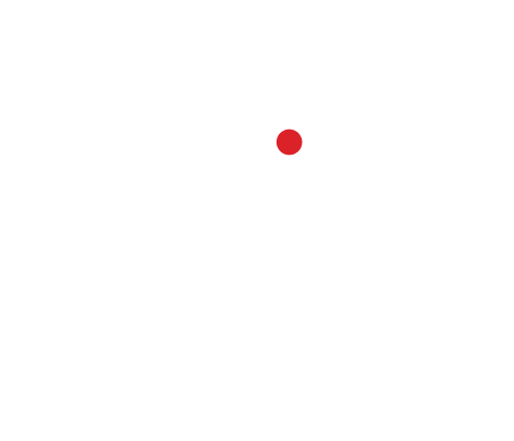 White geometric network icon with a red magnifying glass over one node above the text 'AI Security Expertise' on a black background.