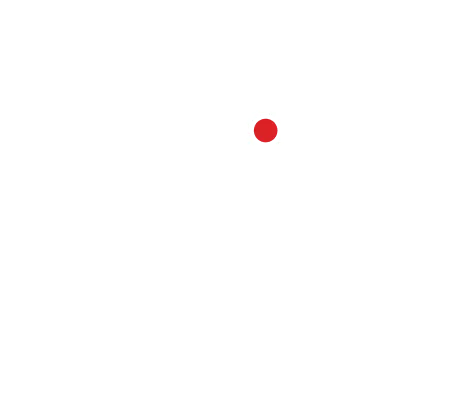 White geometric network icon with a red magnifying glass over one node above the text 'AI Security Expertise' on a black background.