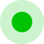 Solid green circle with no additional details or features.