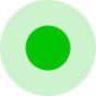 Solid green circle with no additional details or features.