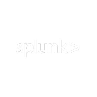 Splunk logo with lowercase text and a right-pointing chevron symbol.