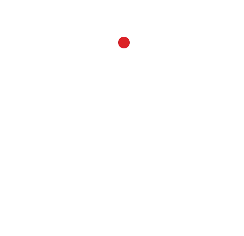 White text 'Beyond Compliance Audits' below a white square target symbol with a red dot in the center on a black background.