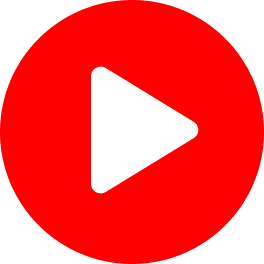 White play button icon inside a solid red circle.