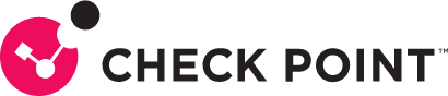 Check Point logo featuring a pink circle with a white checkmark connected to two smaller circles, followed by the text 'CHECK POINT'.