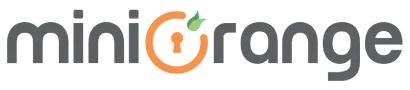 miniOrange logo with stylized orange fruit representing the letter 'o' in 'Orange'.
