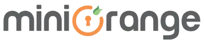 miniOrange logo with stylized orange fruit representing the letter 'o' in 'Orange'.
